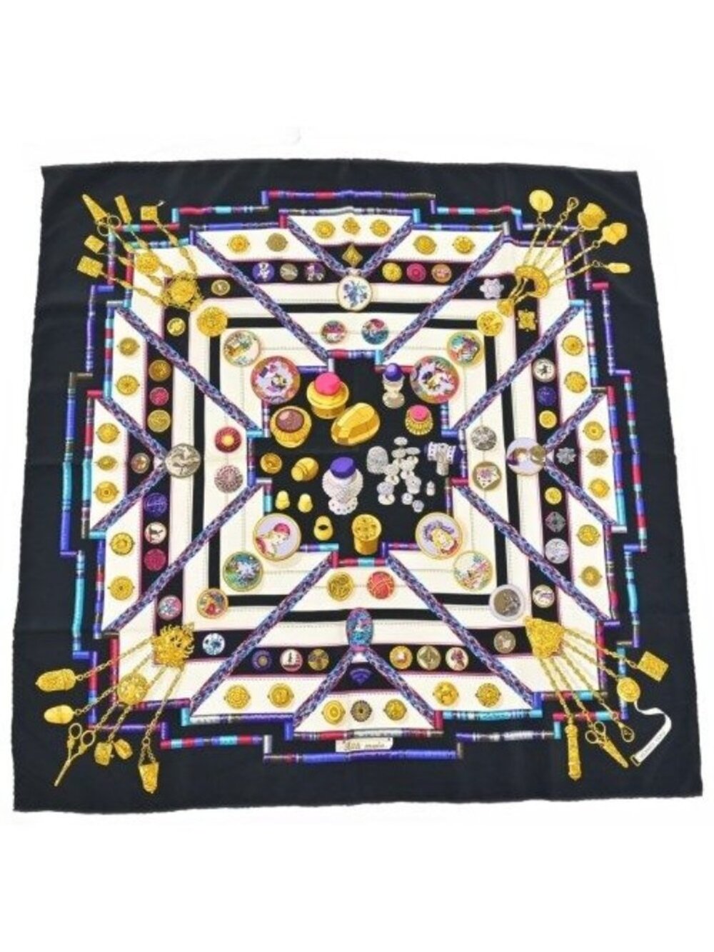 Hermes Bandana Scarf Black